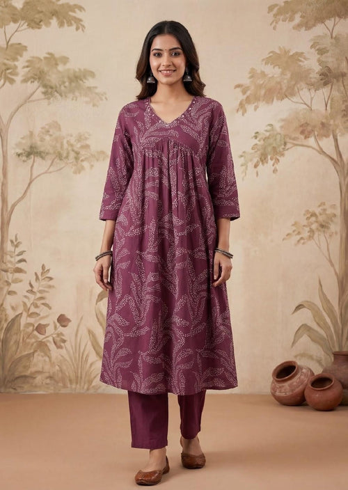 A-LINE KURTI + PANT (2PCS)